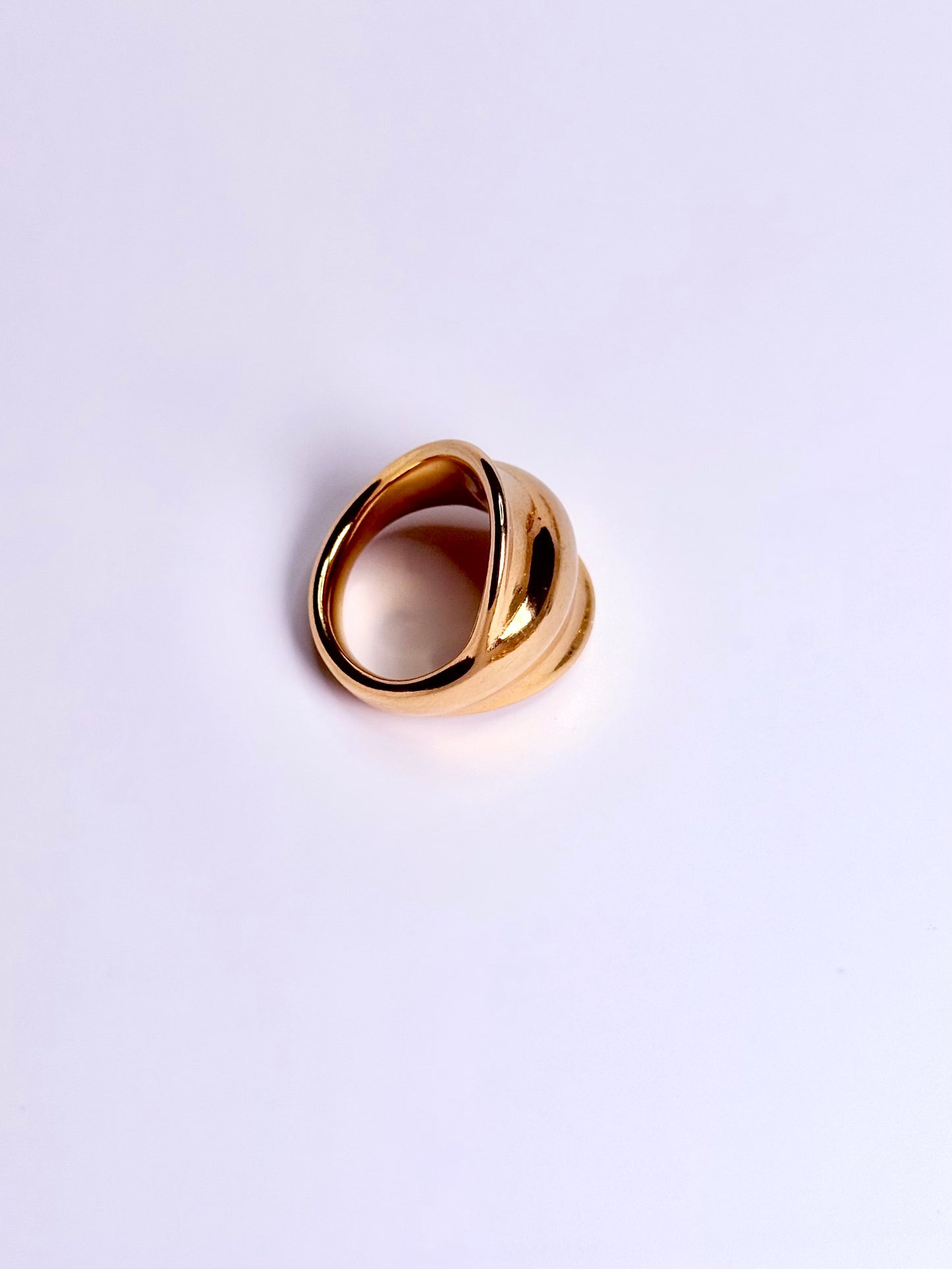 Bague ouverte unique en acier inoxydable