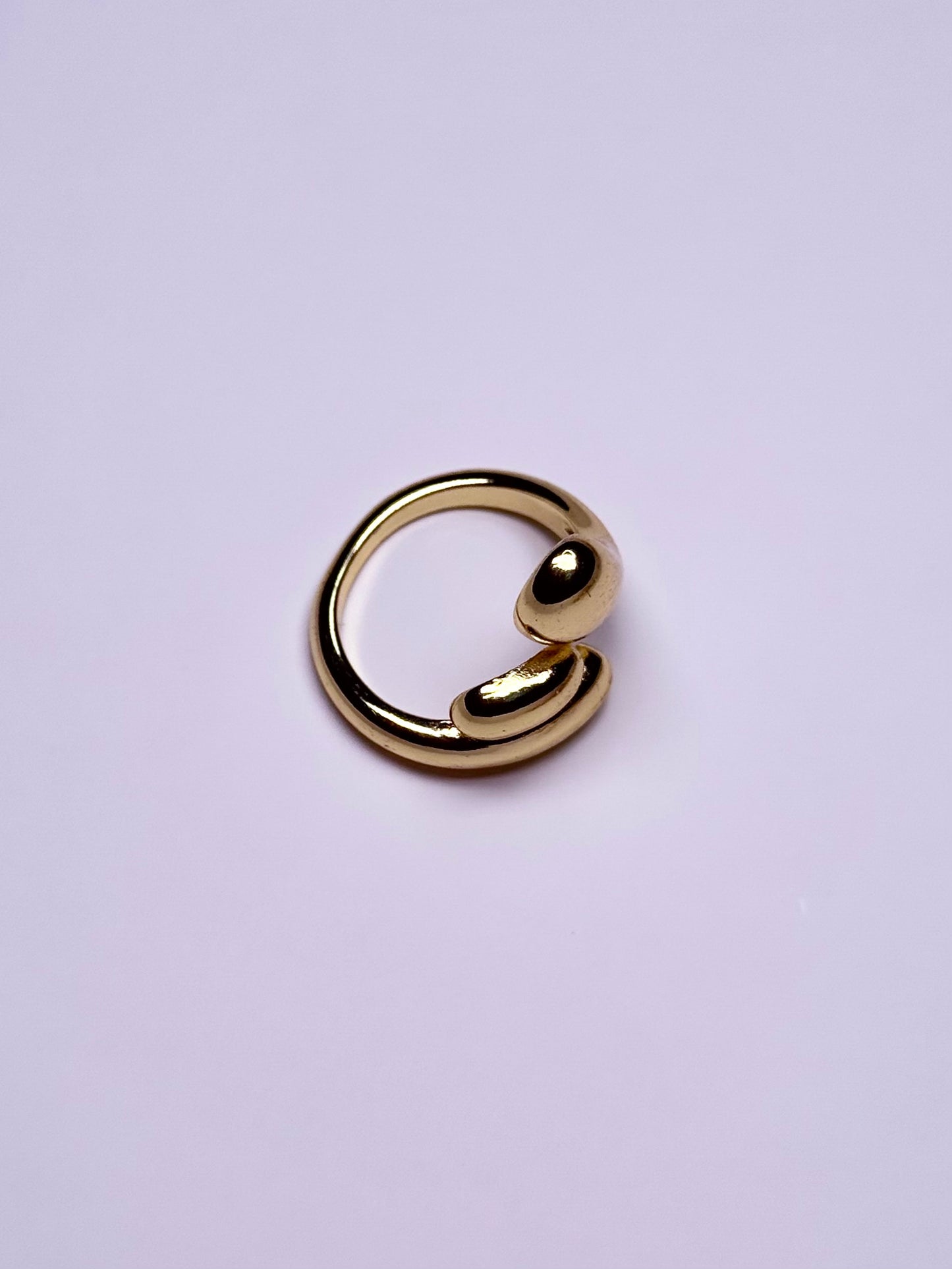 Bague ouverte unique en acier inoxydable