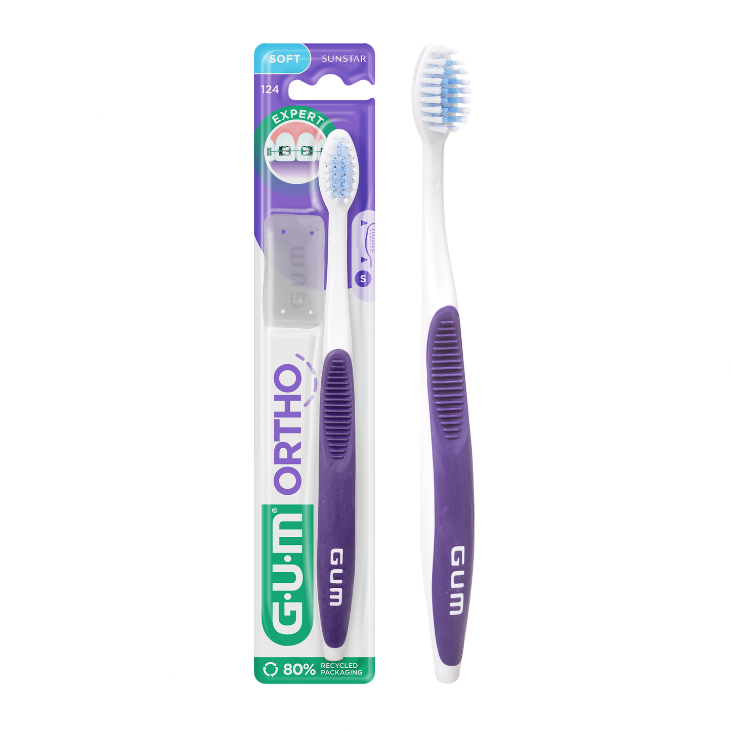 Brosse à dents appareil orthodontique GUM ORTHO