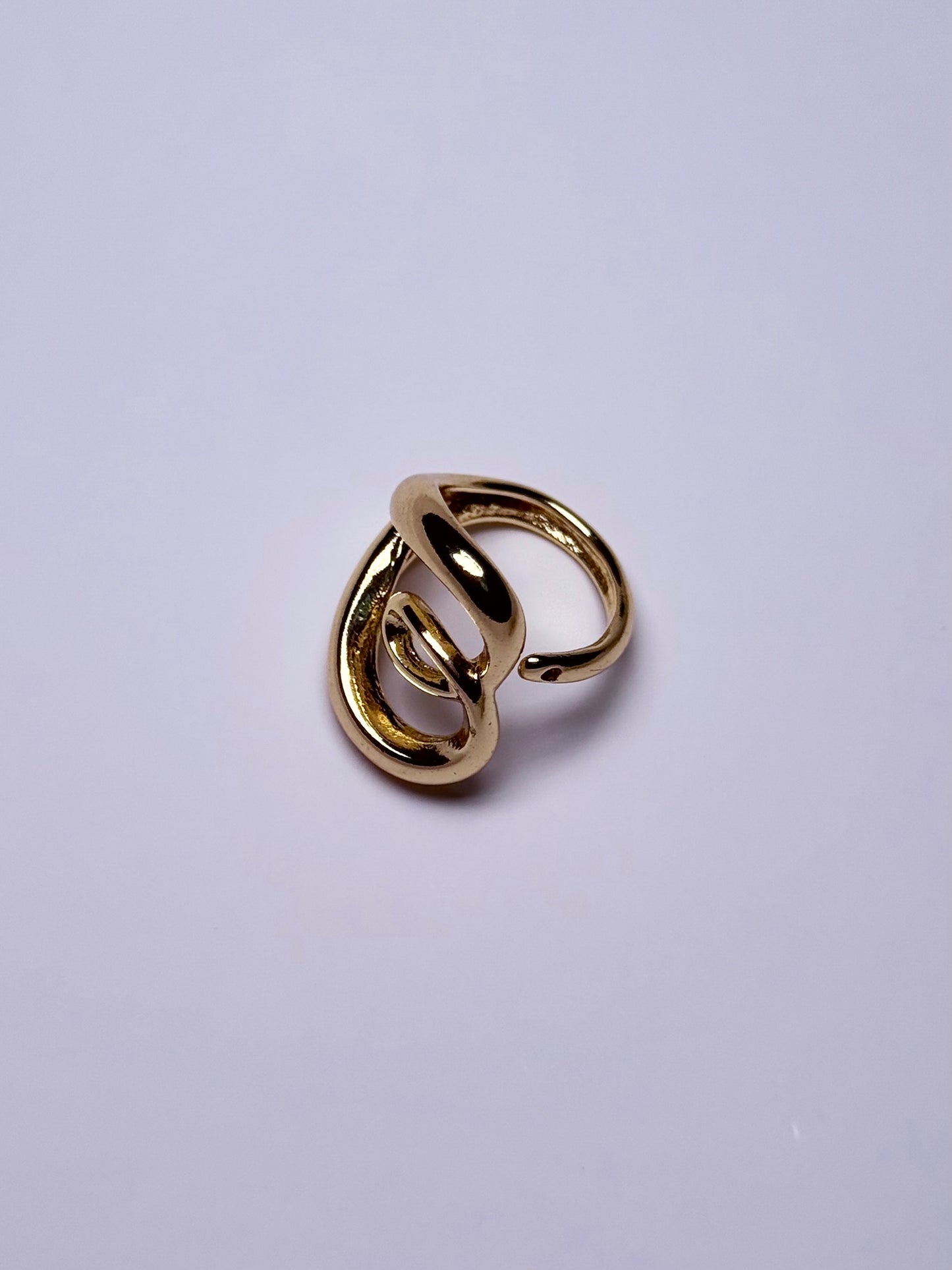 Bague ouverte unique en acier inoxydable