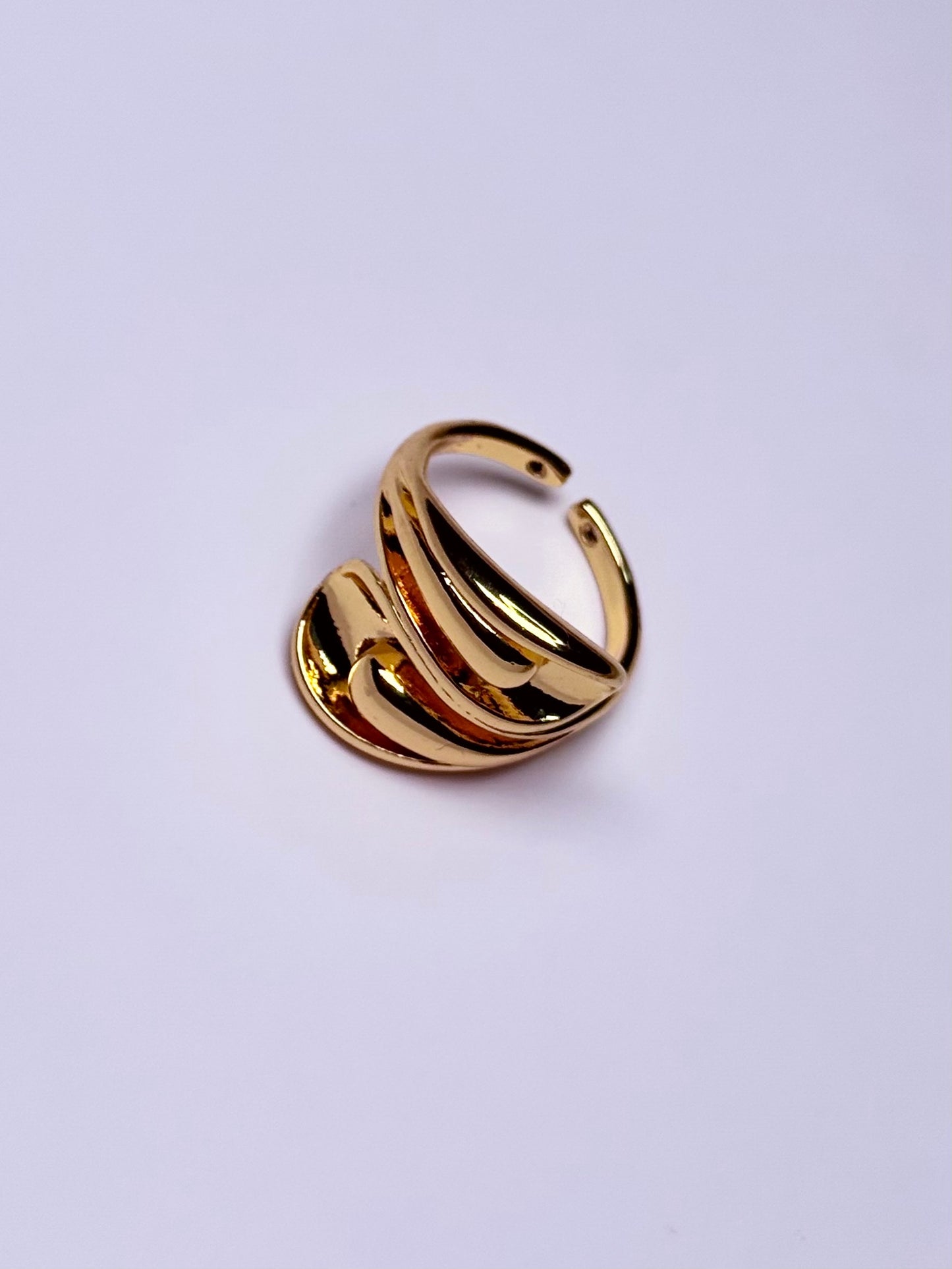 Bague ouverte unique en acier inoxydable