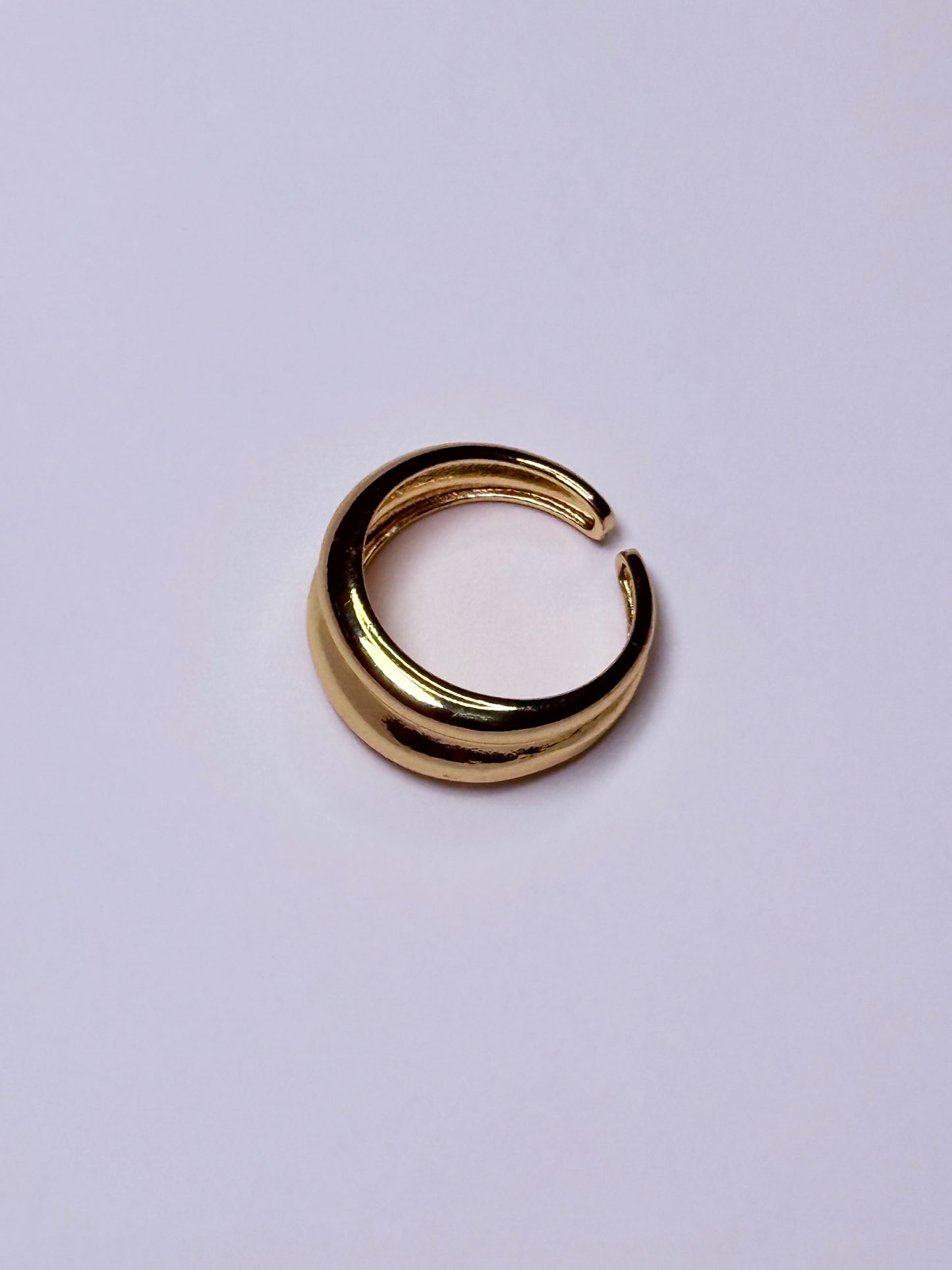 Bague ouverte unique en acier inoxydable