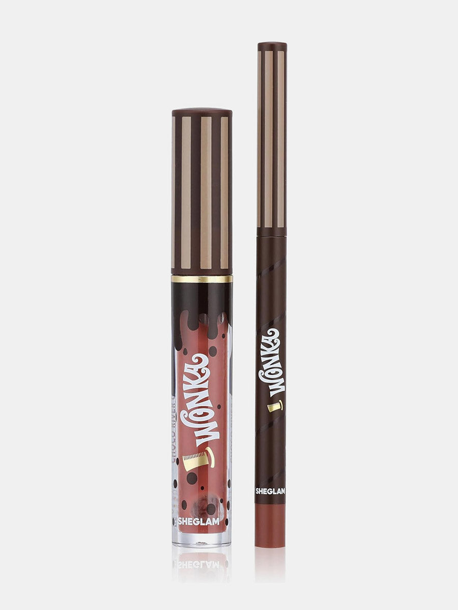 Sheglam Willy wonka Cocoa Kiss Lip Duo - Brownie Bite