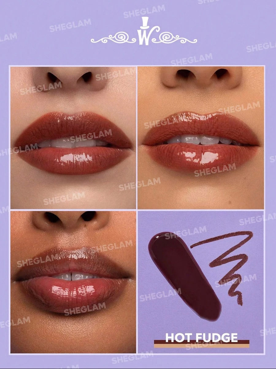 Sheglam Willy wonka Cocoa Kiss Lip Duo - Brownie Bite