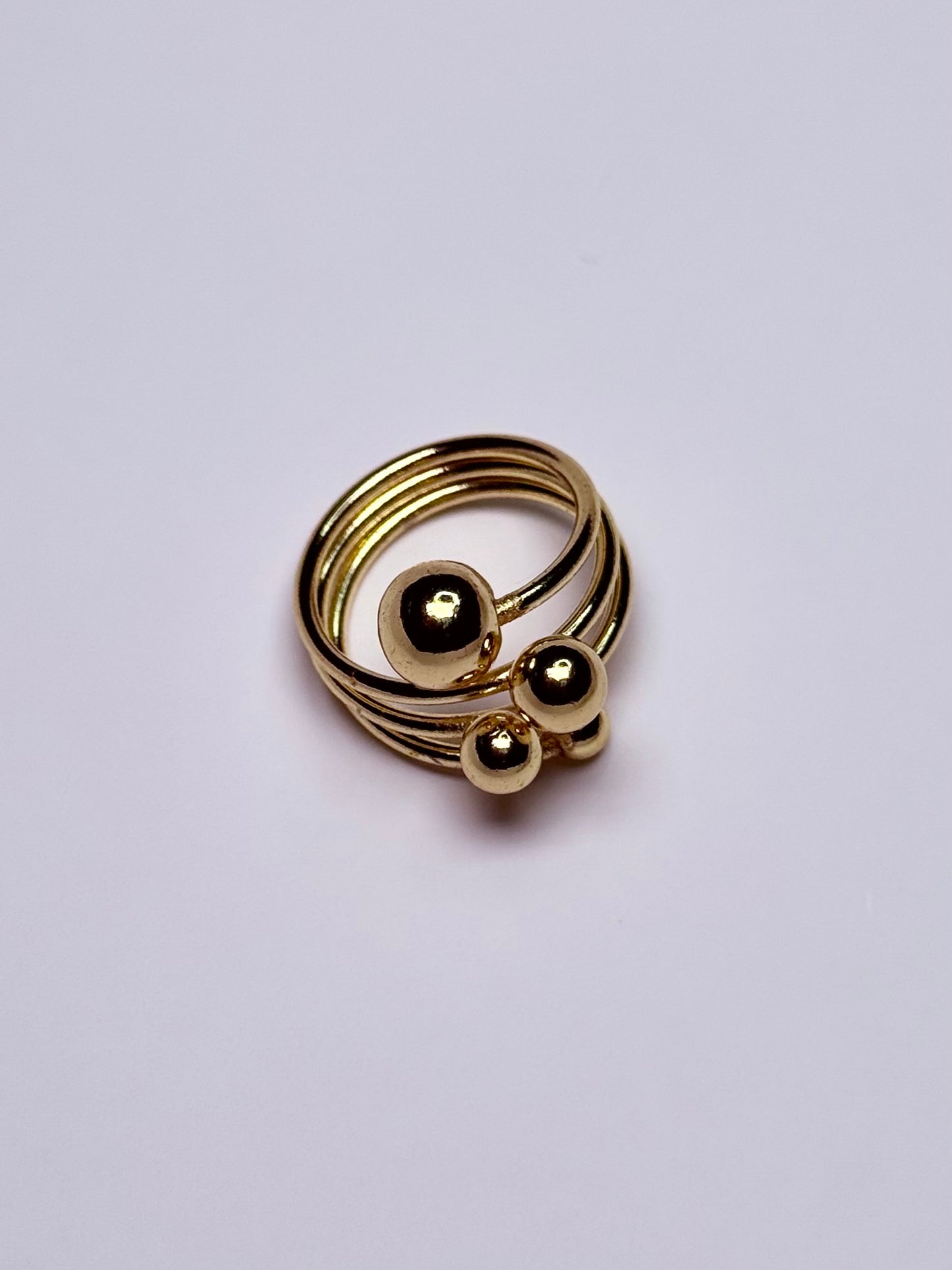 Bague ouverte unique en acier inoxydable
