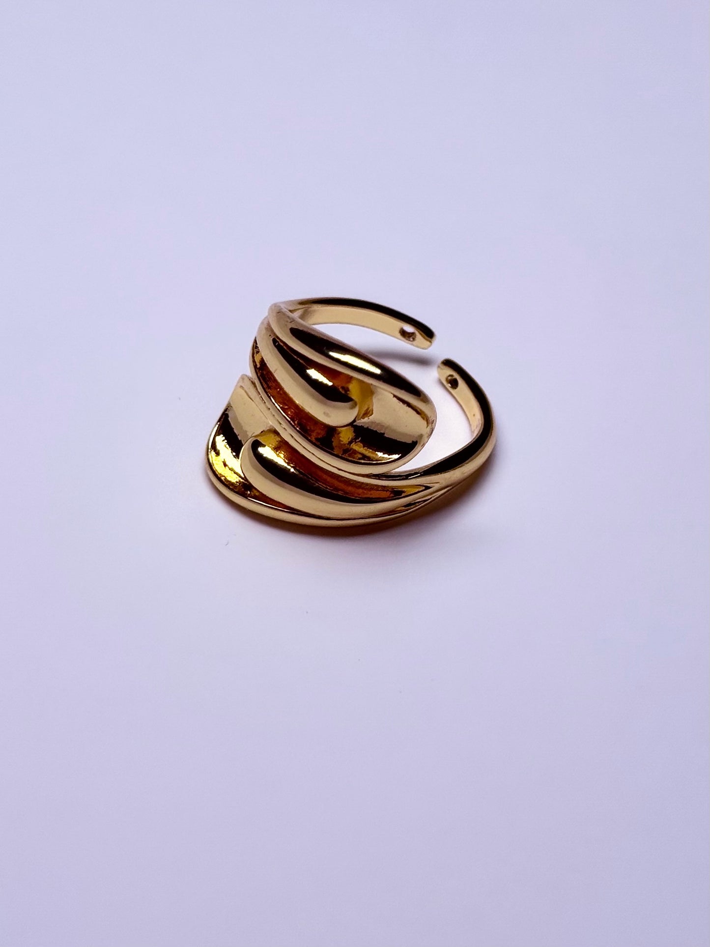 Bague ouverte unique en acier inoxydable