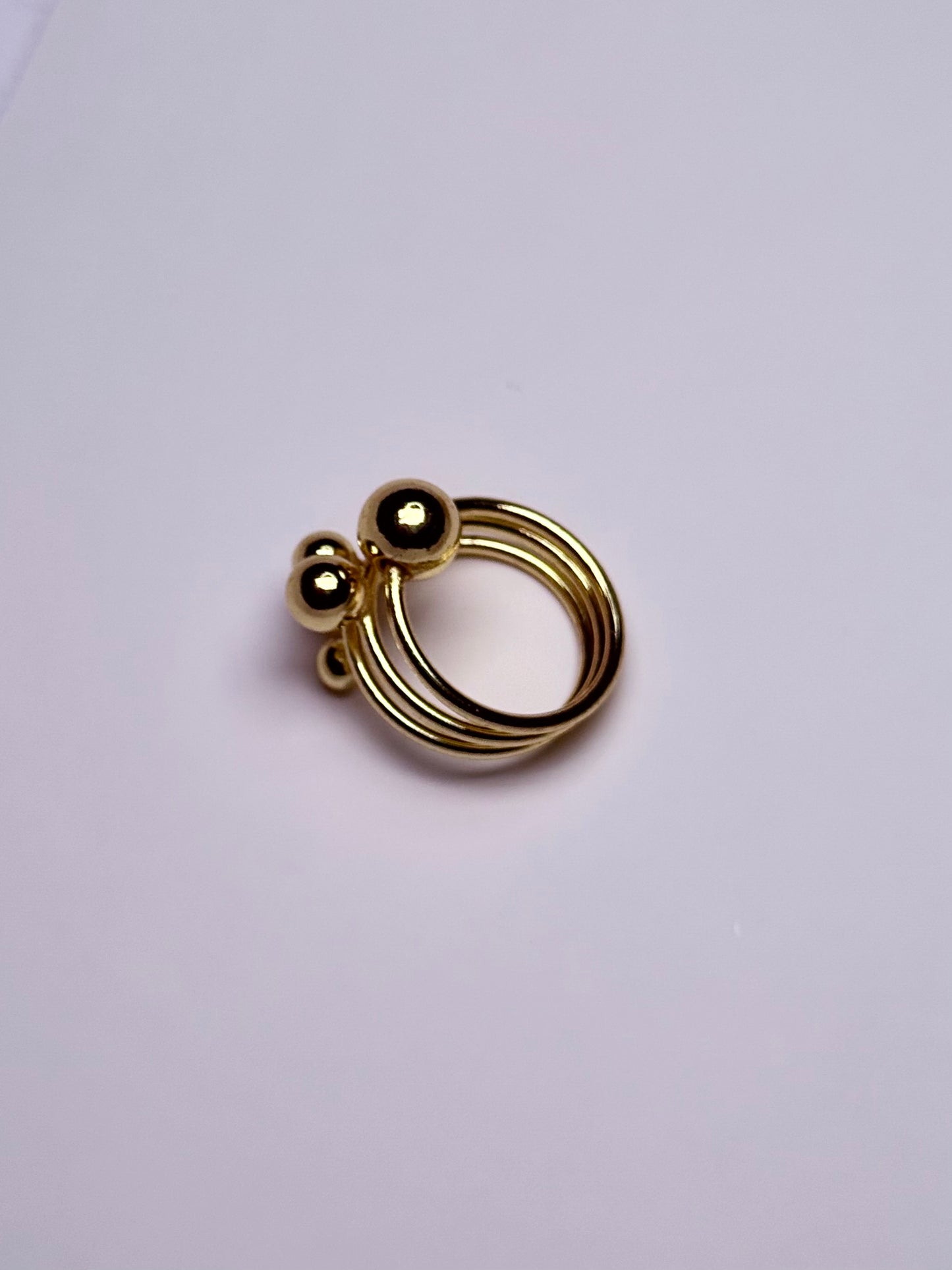 Bague ouverte unique en acier inoxydable