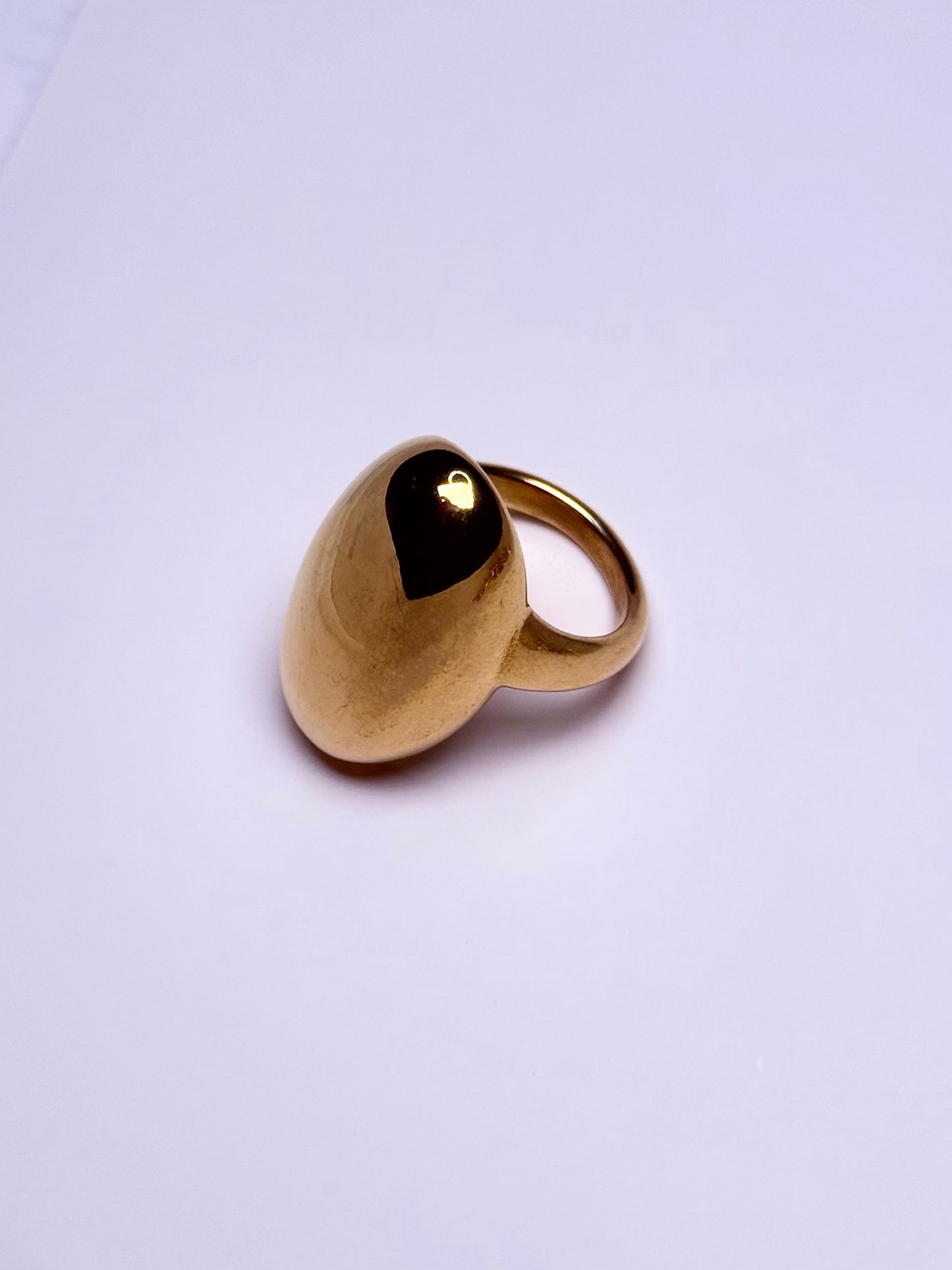 Bague ouverte unique en acier inoxydable