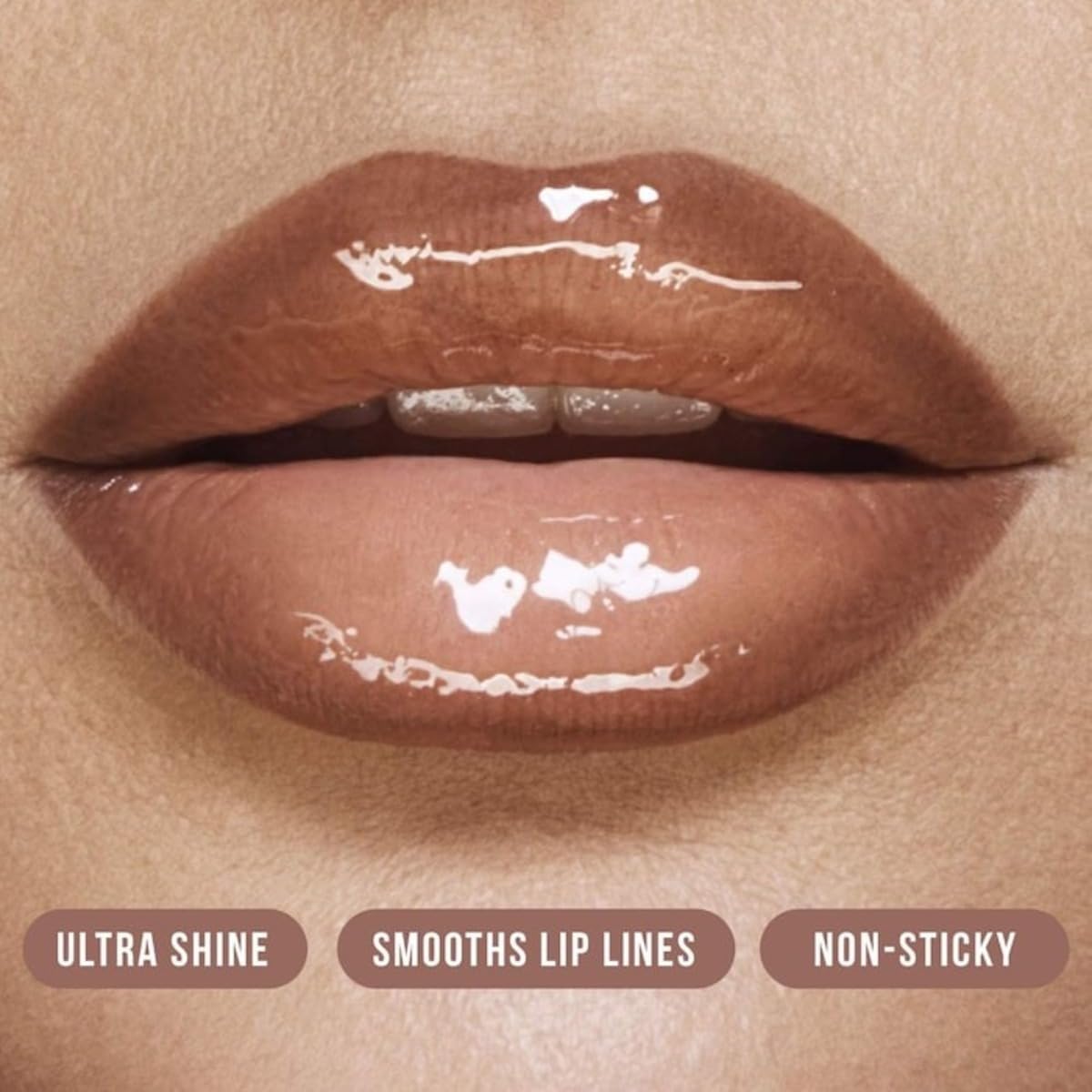 Huda BEAUTY Faux Filler Shiny Non-Sticky Lip Gloss Coco 3.9ml