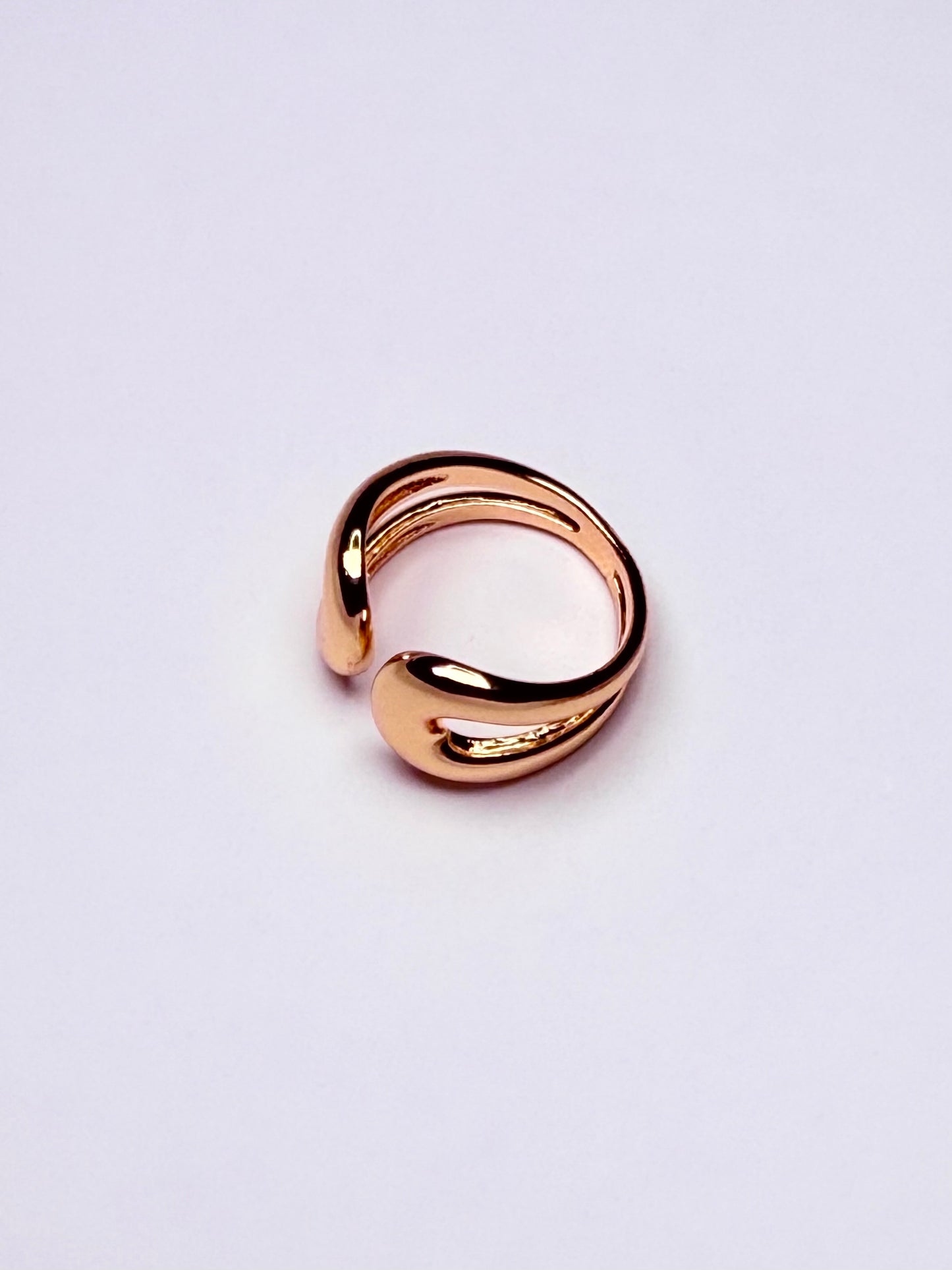 Bague ouverte unique en acier inoxydable