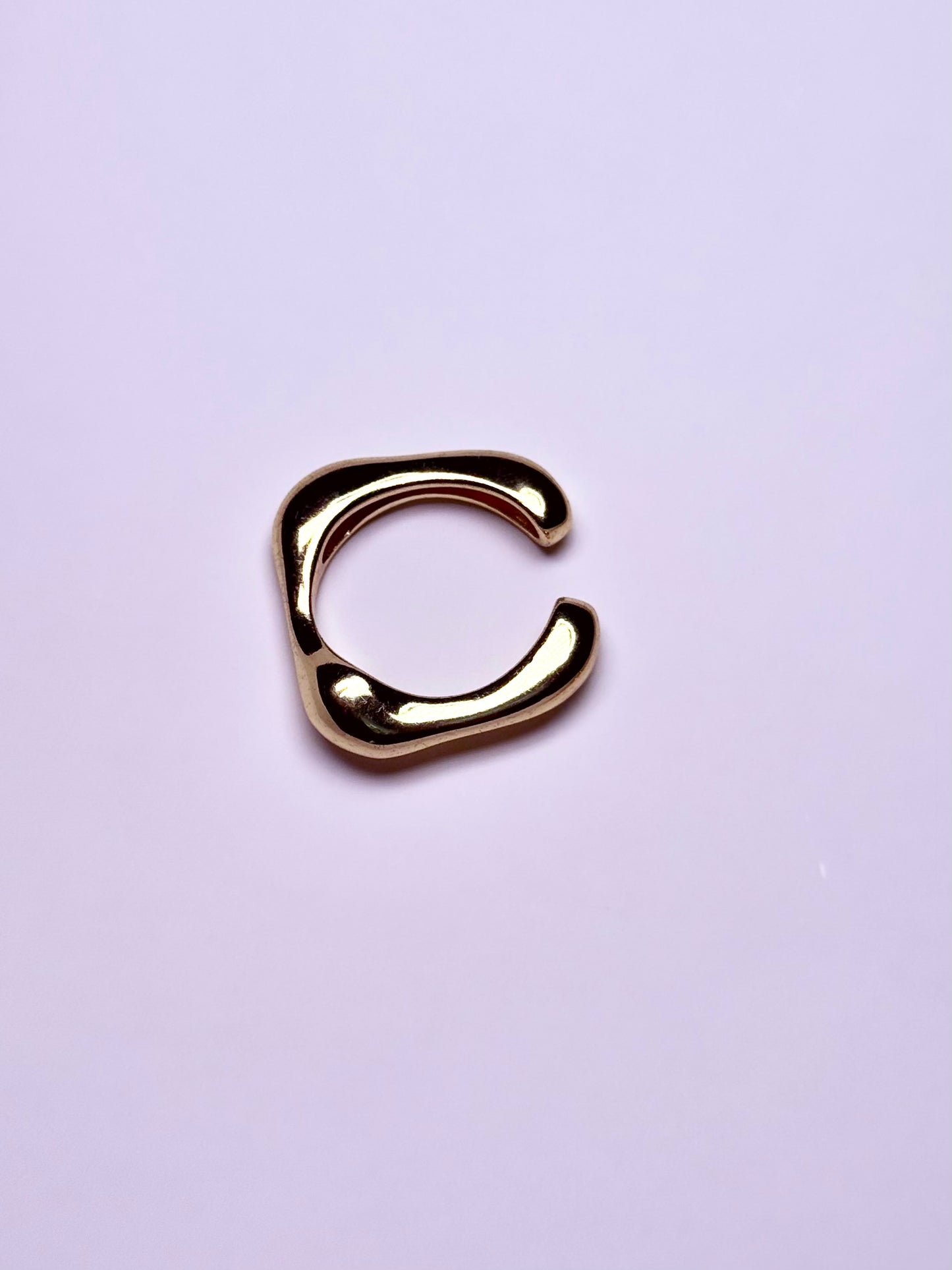Bague ouverte unique en acier inoxydable