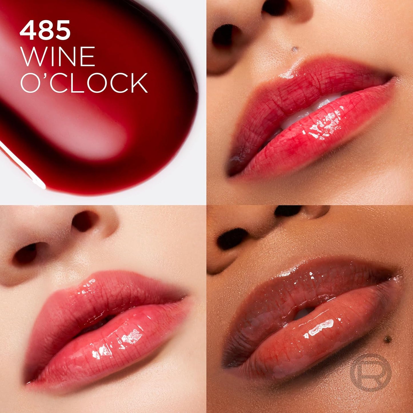 L'Oreal Paris Plump Ambition Hyaluron Lip Oil 485 Wine O'Clock