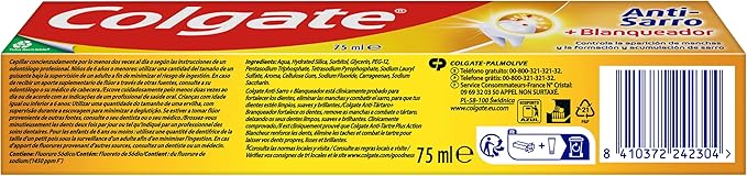 Colgate Toothpaste Anti-sarro Whitening 75ml
