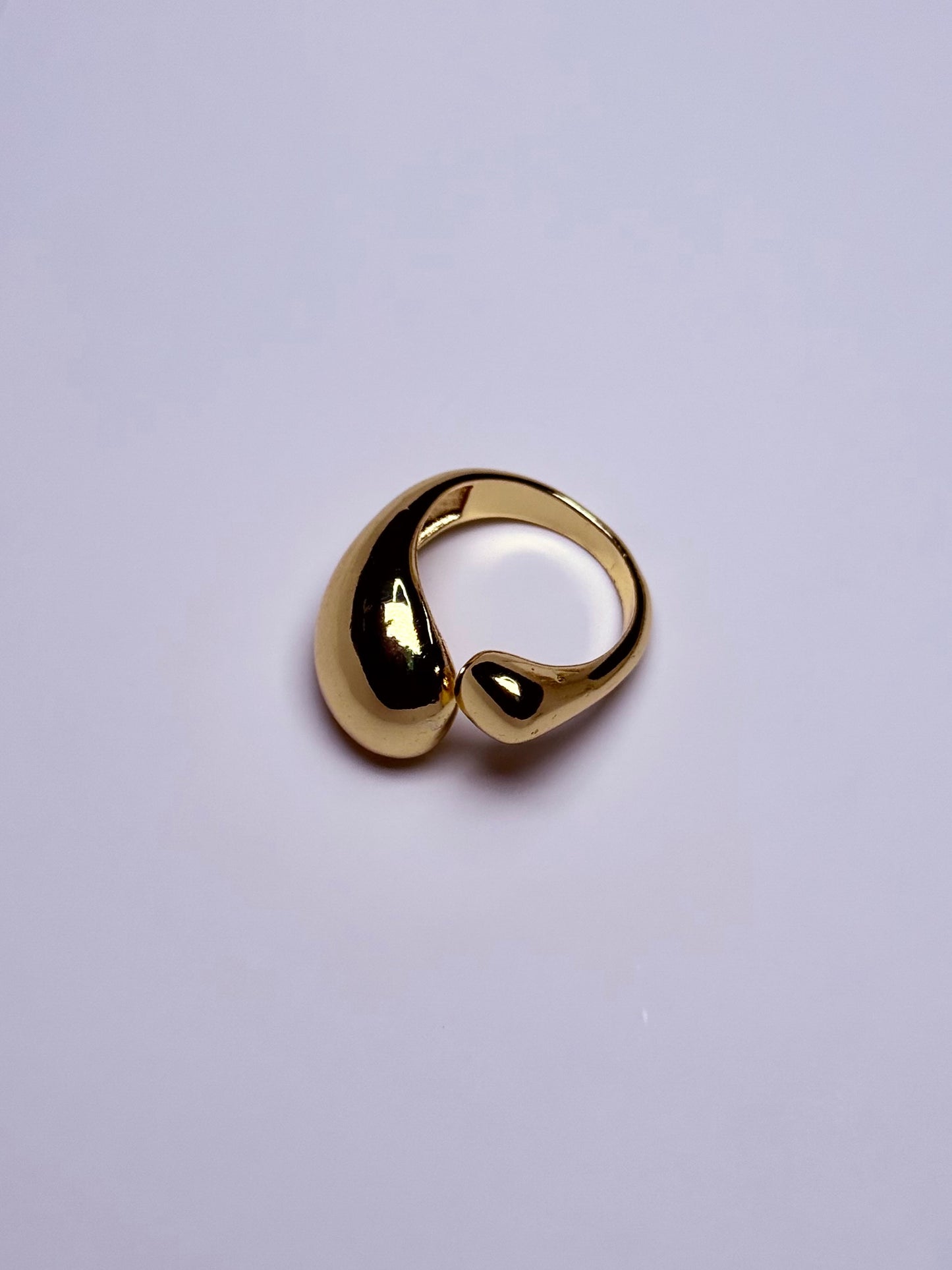 Bague ouverte unique en acier inoxydable