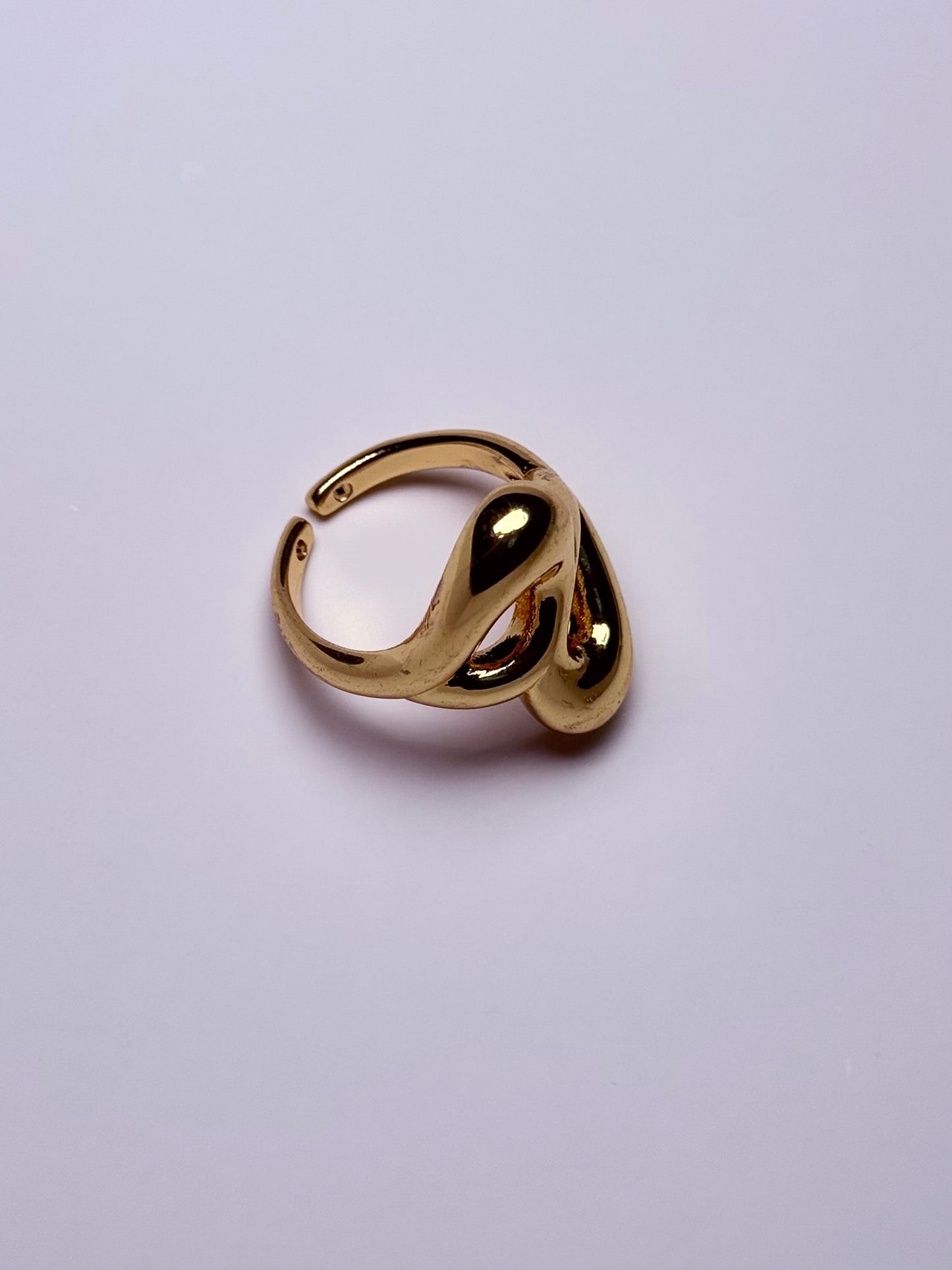 Bague ouverte unique en acier inoxydable