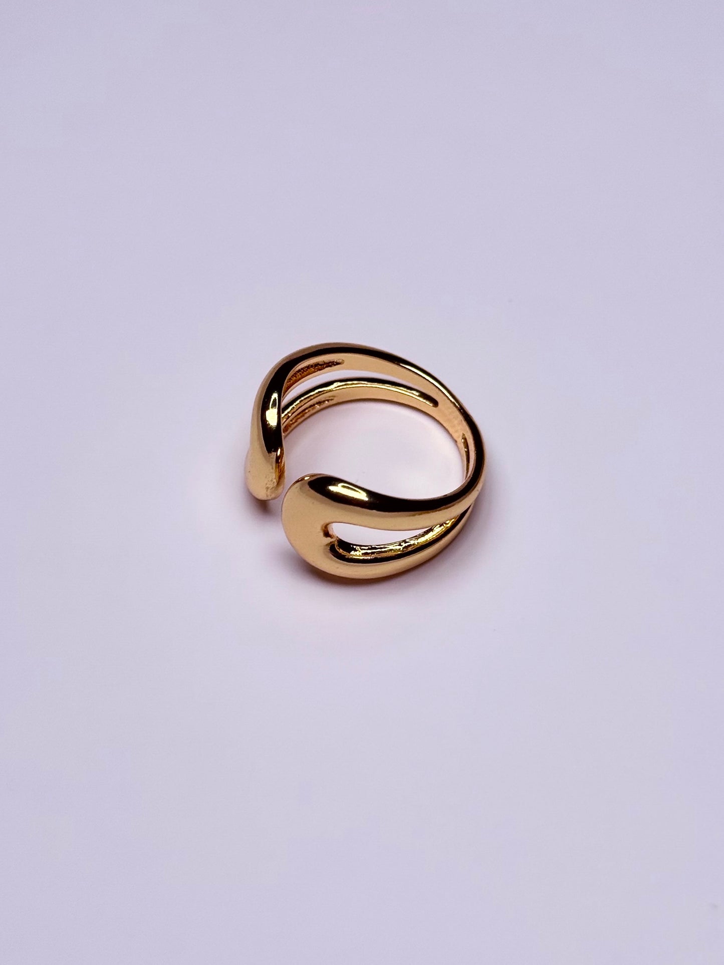 Bague ouverte unique en acier inoxydable