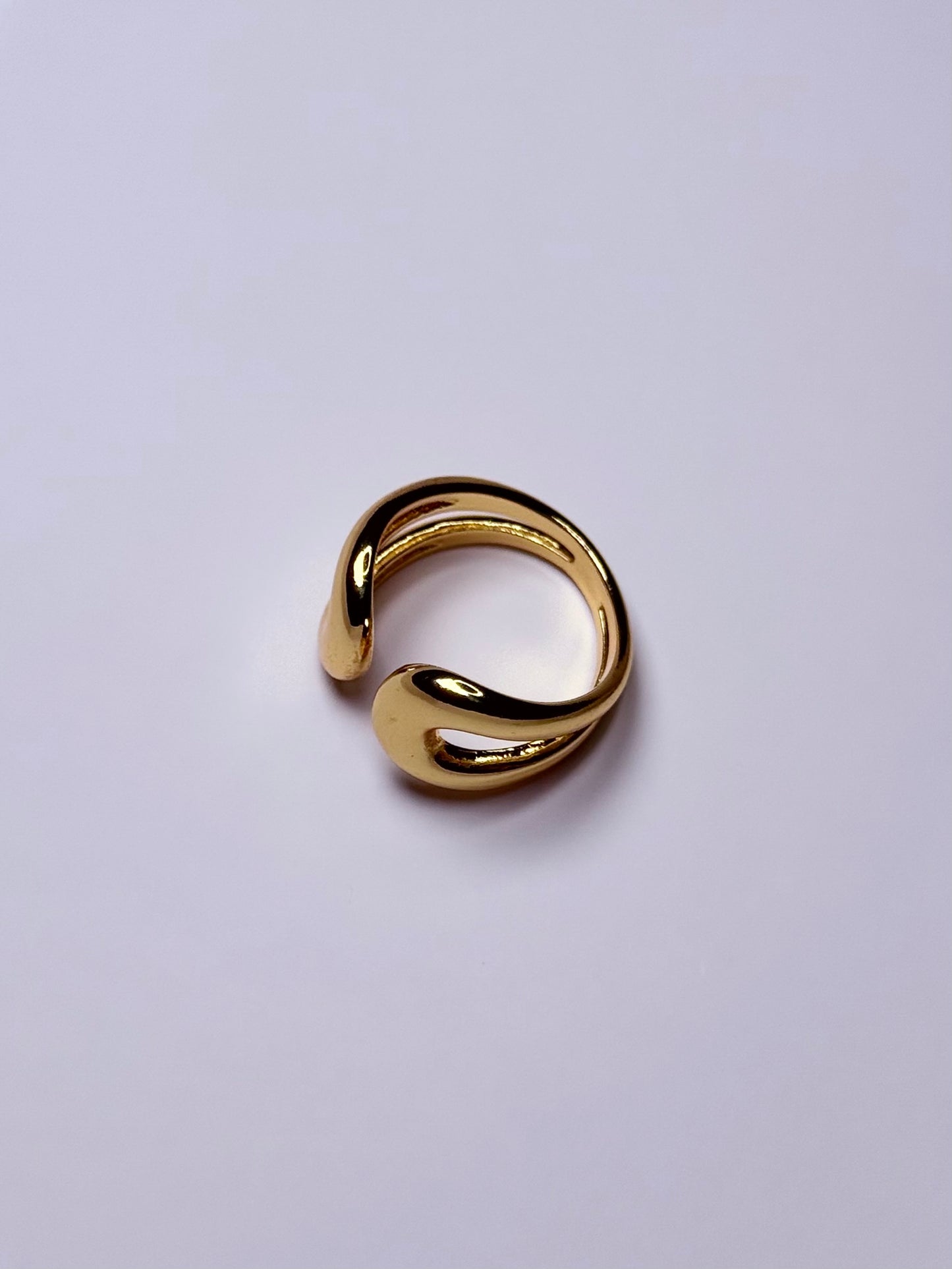 Bague ouverte unique en acier inoxydable