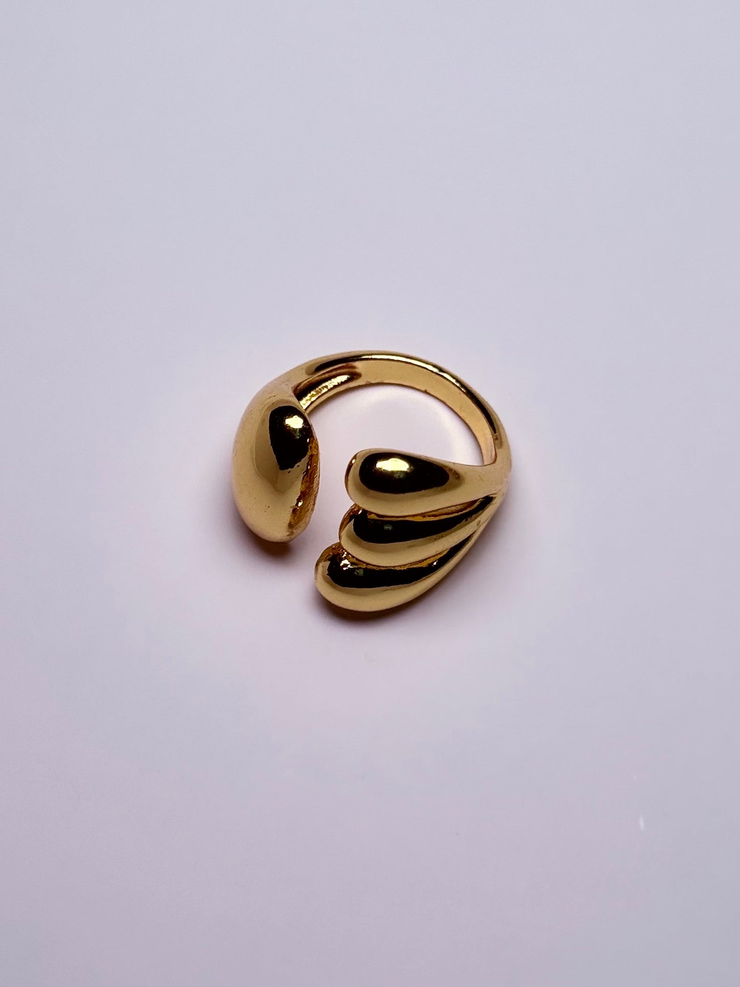 Bague ouverte unique en acier inoxydable