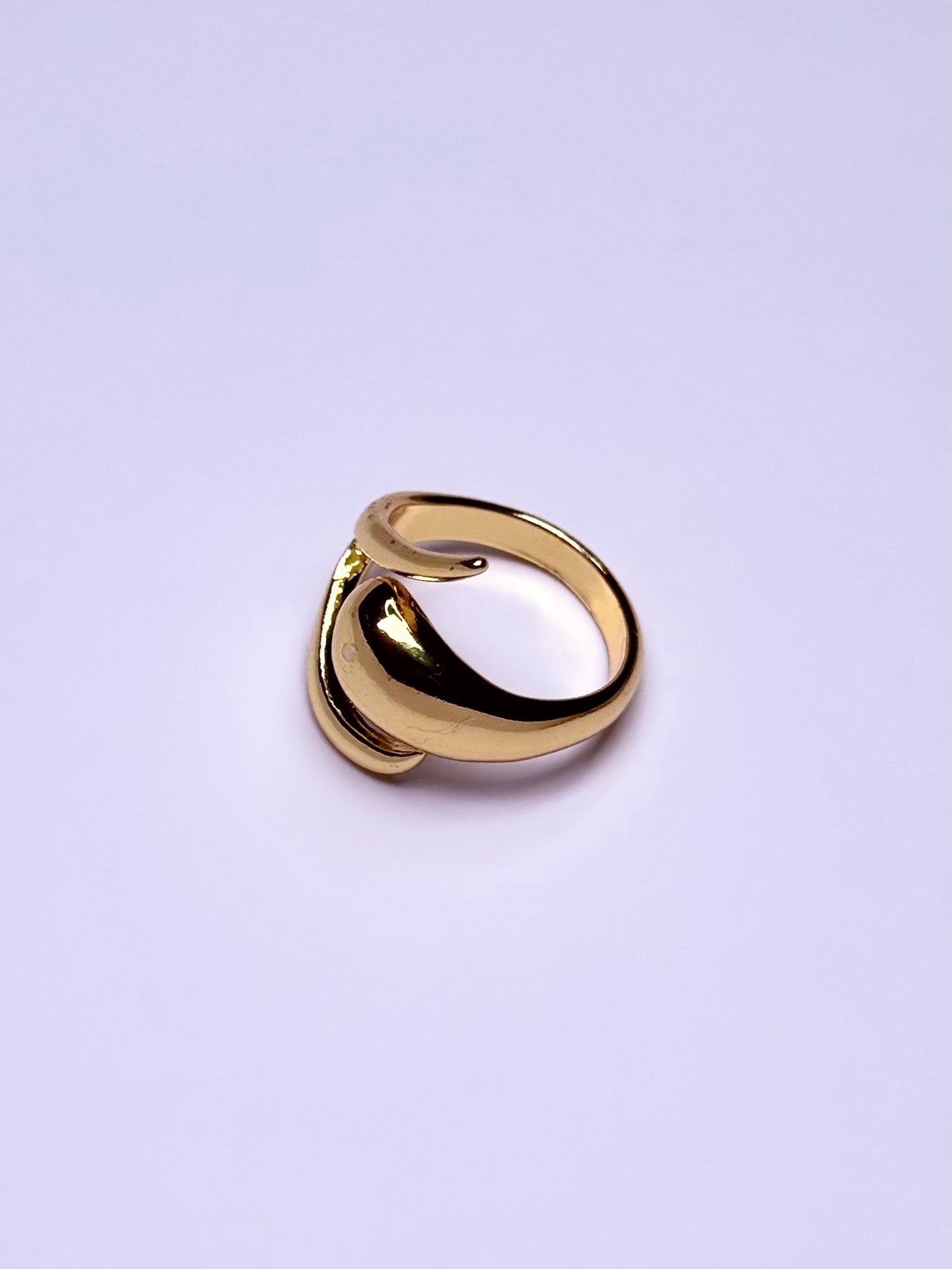 Bague ouverte unique en acier inoxydable