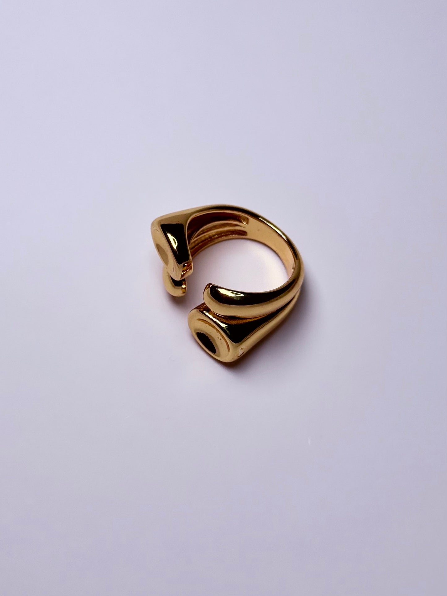 Bague ouverte unique en acier inoxydable
