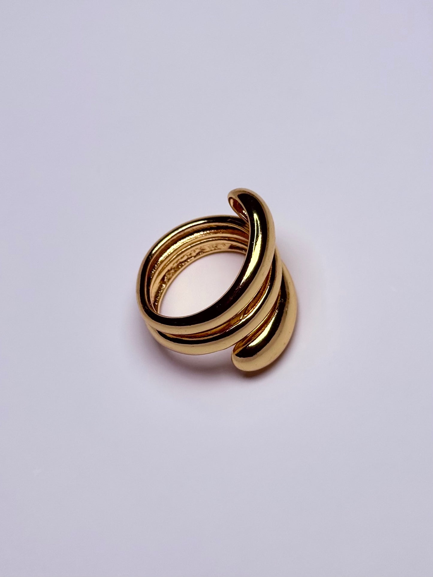 Bague ouverte unique en acier inoxydable
