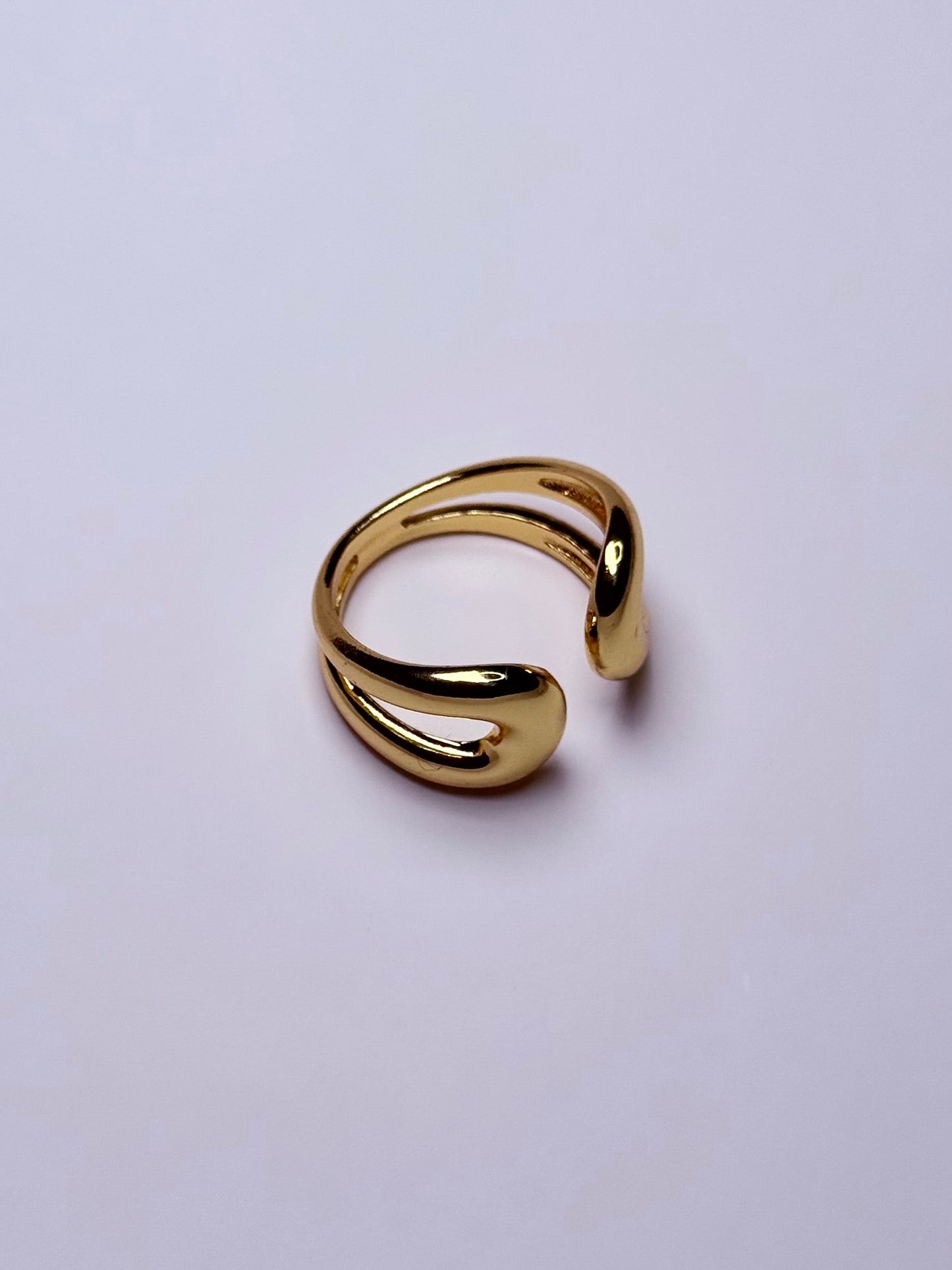Bague ouverte unique en acier inoxydable
