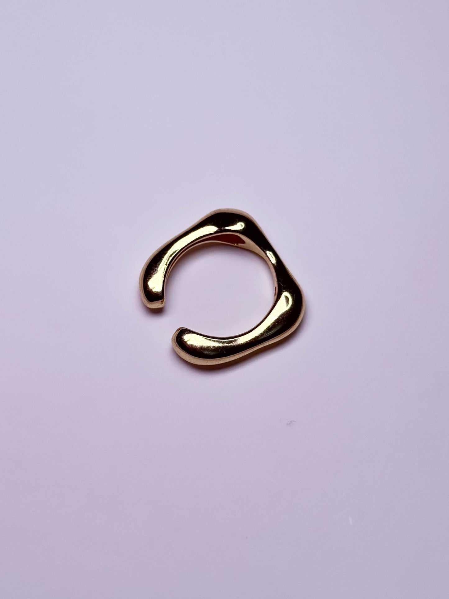 Bague ouverte unique en acier inoxydable