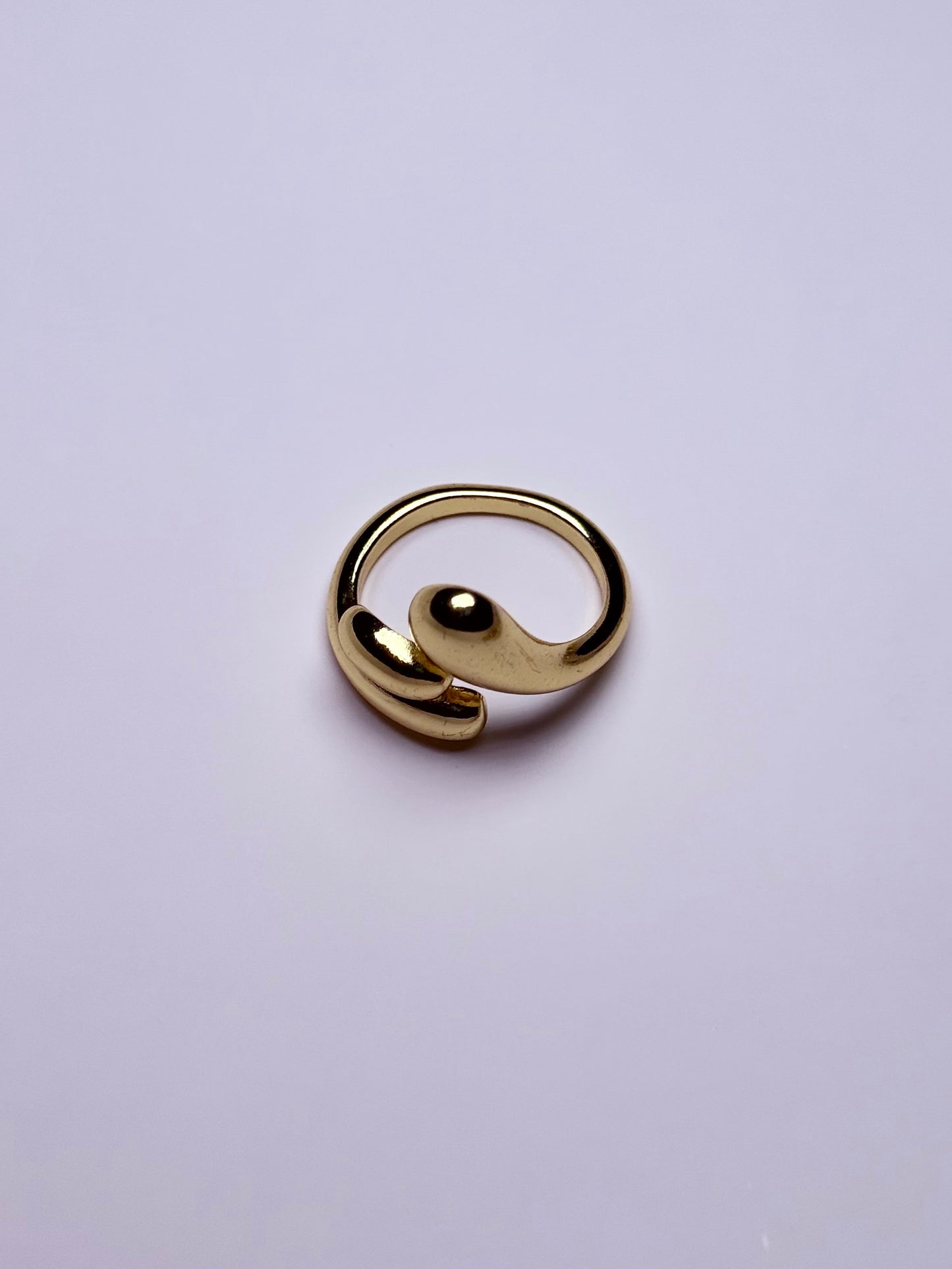 Bague ouverte unique en acier inoxydable