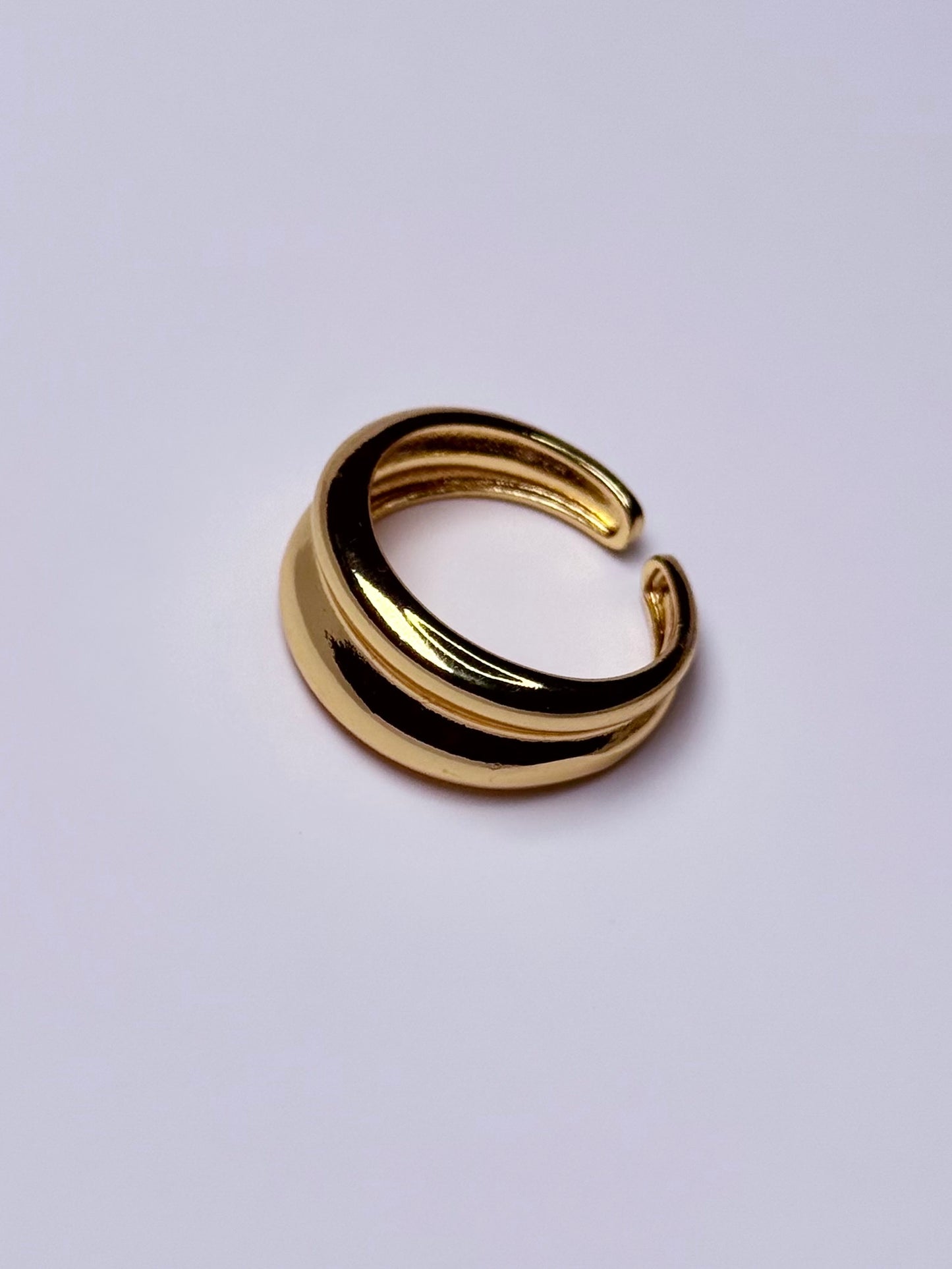 Bague ouverte unique en acier inoxydable