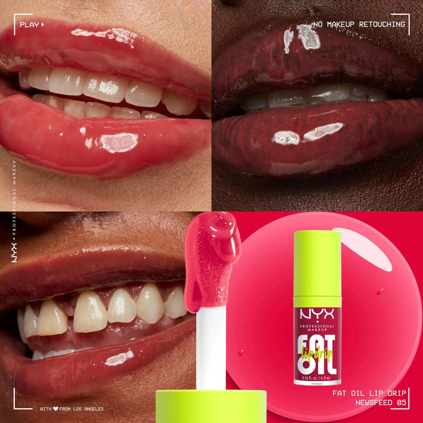 NYX Professional Makeup Fat Oil Lip Drip Hydrating Lip Gloss, 05 Newsfeed