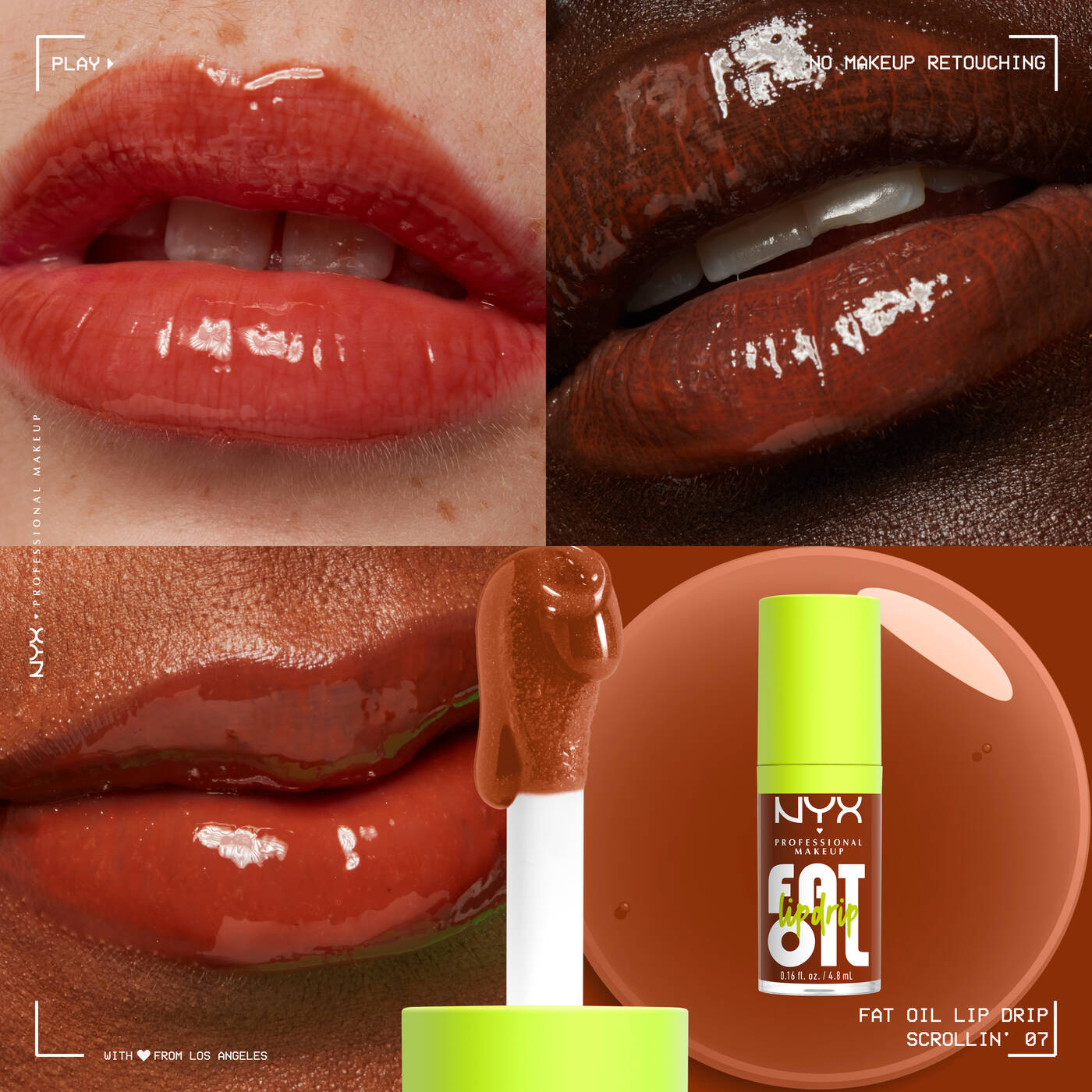 NYX Professional Makeup Fat Oil Lip Drip Hydrating Lip Gloss, 07 Scrollin
