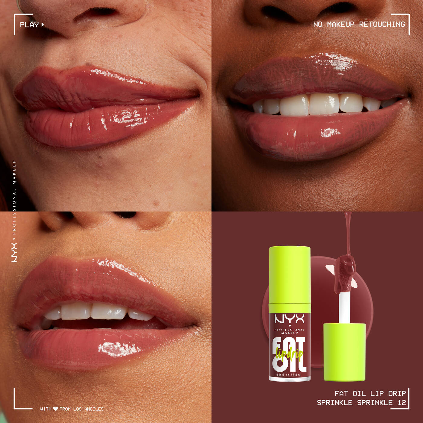 NYX Professional Makeup Fat Oil Lip Drip, 012 Sprinkle Sprinkle