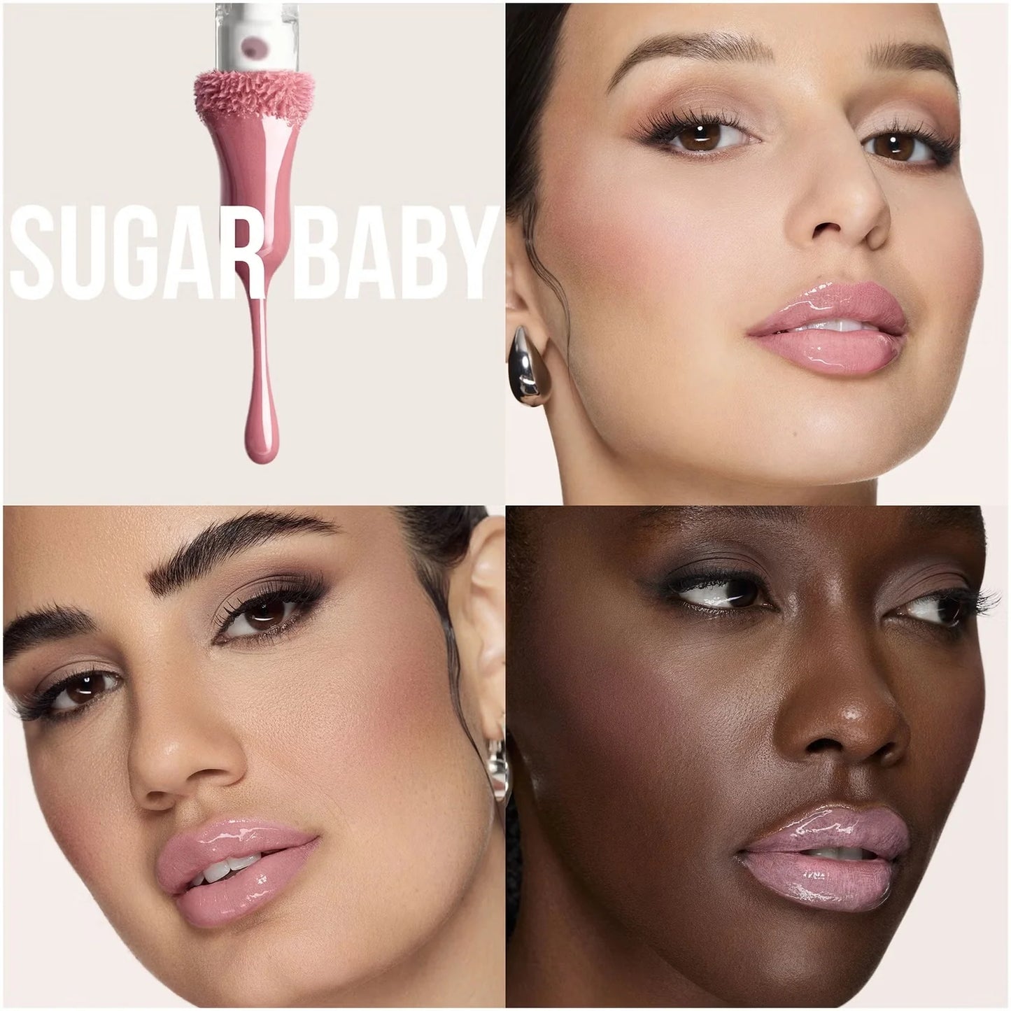 PreviousNext Huda Beauty Faux Filler Extra Shine Lip Gloss - Sugar Baby 3.9ml