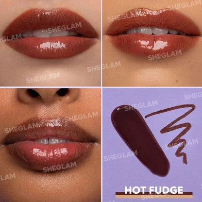 Sheglam Willy wonka Cocoa Kiss Lip Duo - Hot Fudge