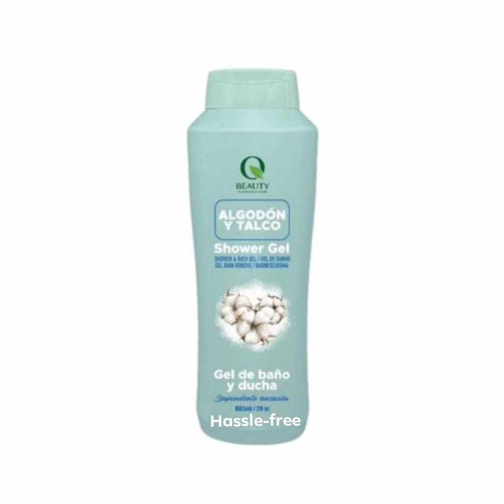 Q BEAUTY COTTON AND TALC SHOWER AND BATH GEL 855 ML