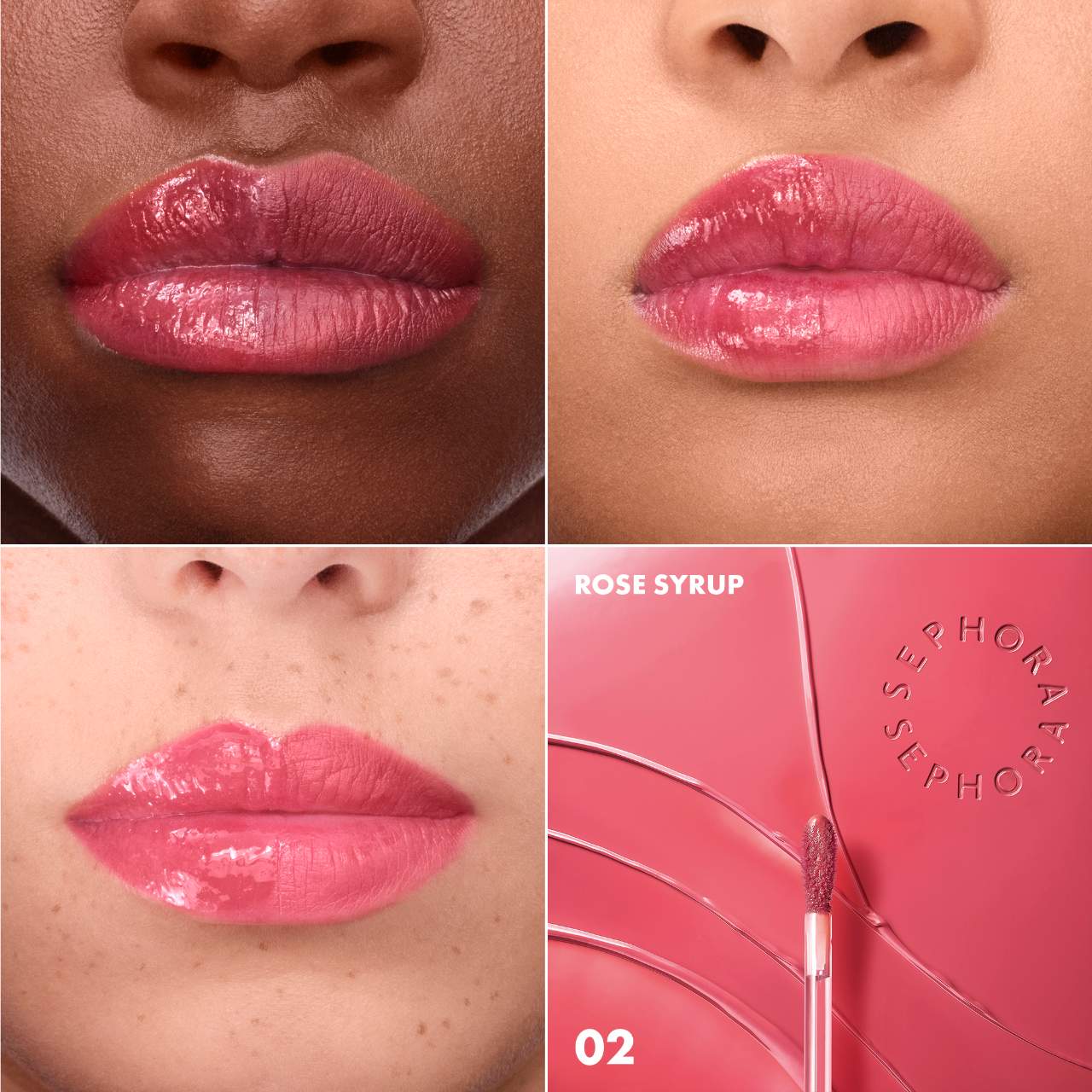 SEPHORA COLLECTION Totally Juicy Lip Tint 02 Rose Syrup - rosewood pink
