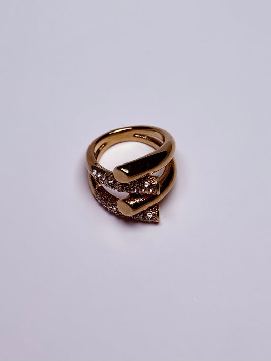 Bague ouverte unique en acier inoxydable