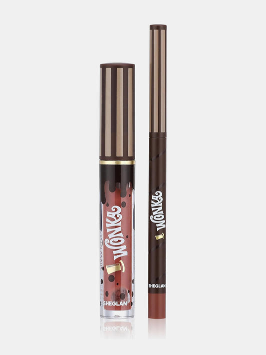 Sheglam Willy wonka Cocoa Kiss Lip Duo - Brownie Bite