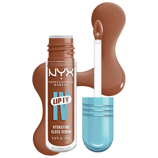 NYX Professional Makeup Lip I.V. Hydrating Gloss Serum N.01 Caramel Drip (Apricot Nude)