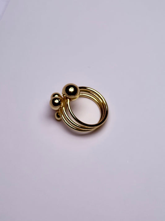 Bague ouverte unique en acier inoxydable