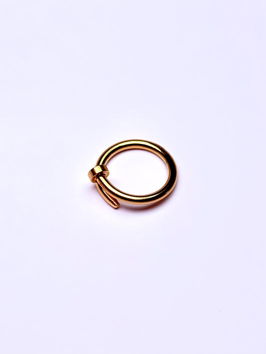 Bague ouverte unique en acier inoxydable