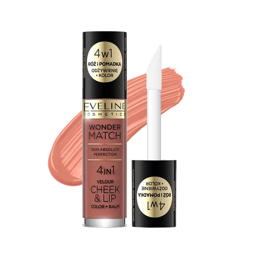 Eveline Wonder Match Cheek & Lip 4in1 Blush and Liquid Lipstick No.5 - 4.5ml