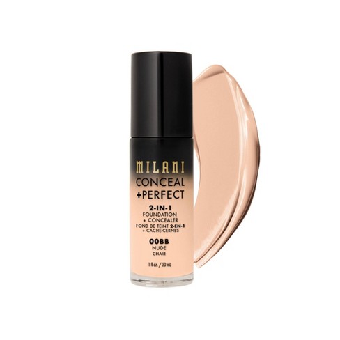 MILANI CONCEAL + PERFECT 2-IN-1 FOUNDATION + CONCEALER CRUELTY-FREE LIQUID FOUNDATION 00BB NUDE