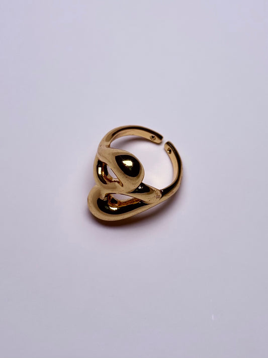 Bague ouverte unique en acier inoxydable