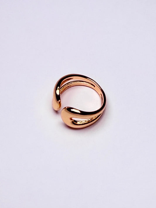 Bague ouverte unique en acier inoxydable