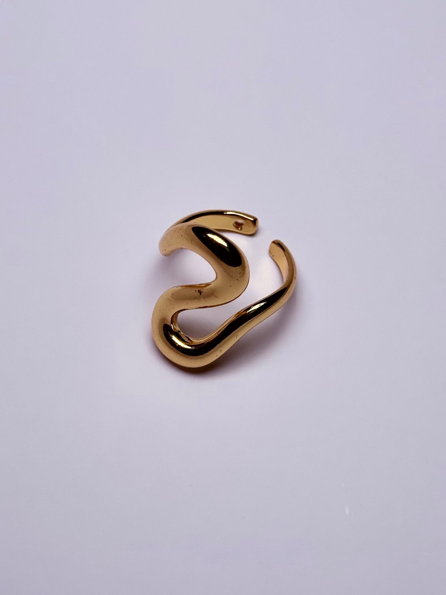 Bague ouverte unique en acier inoxydable