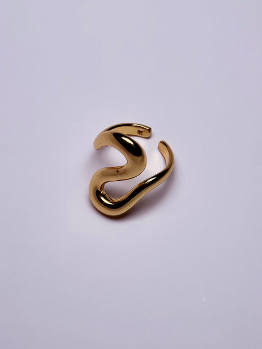 Bague ouverte unique en acier inoxydable