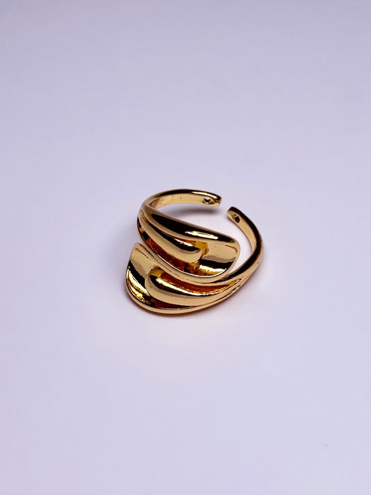 Bague ouverte unique en acier inoxydable