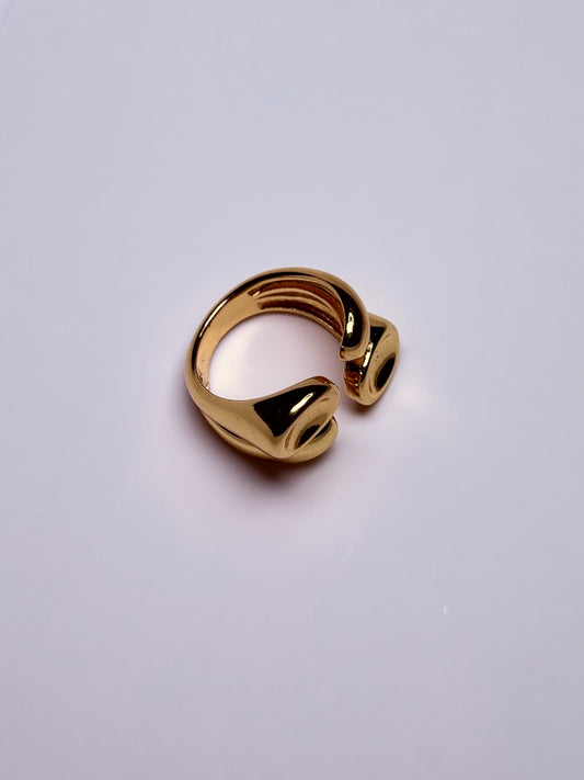 Bague ouverte unique en acier inoxydable