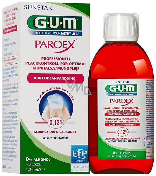 Gum Paroex mouthwash, rinse CHX 0.12% professional preparation for removing